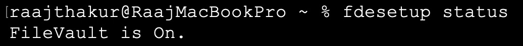 fdesetup output