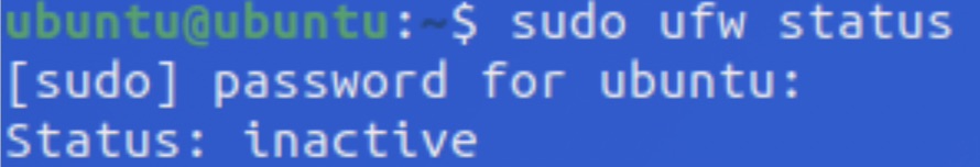 UFW inactive